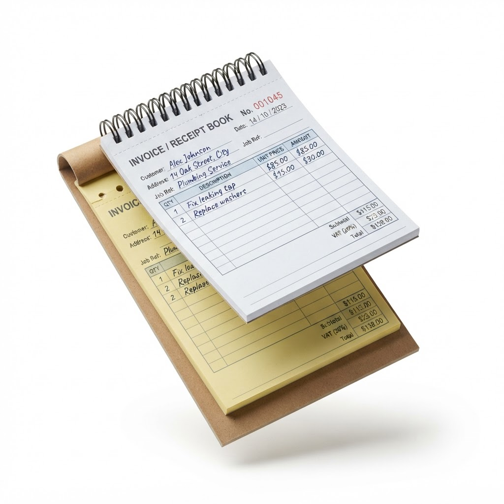 A printed duplicate docket book sample